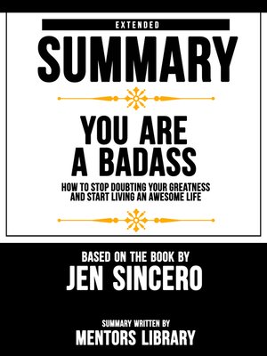 cover image of Extended Summary of You Are a Badass